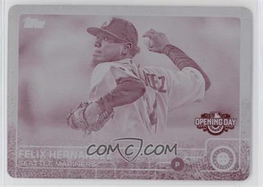 2015 Topps Opening Day - [Base] - Printing Plate Magenta #186 - Felix Hernandez /1