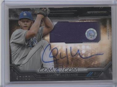 2015 Topps Strata - Clearly Authentic Autographed Relics - Black #CAAR-CKW - Clayton Kershaw /50