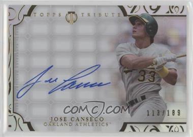 2015 Topps Tribute - Autographs #TA-JCA - Jose Canseco /189