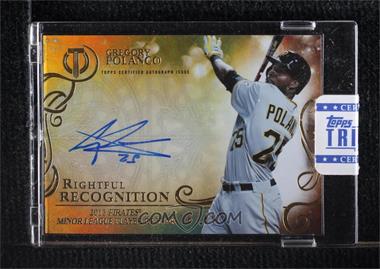 2015 Topps Tribute - Rightful Recognition Autographs #NOW-GP - Gregory Polanco /89 [Uncirculated]