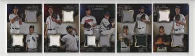 2015 Topps Triple Threads - 10th Anniversary Deca Threads Relic Combos - Gold #DRC-KG - Clayton Kershaw, Madison Bumgarner, Zack Greinke, Chris Sale, Max Scherzer, Corey Kluber, David Price, James Shields, Jon Lester, Sonny Gray /5