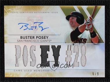 2015 Topps Triple Threads - Auto Relics - Gold #TTAR-BP2 - Buster Posey /9
