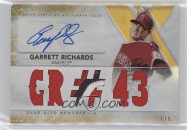 2015 Topps Triple Threads - Auto Relics - Gold #TTAR-GR4 - Garrett Richards /9