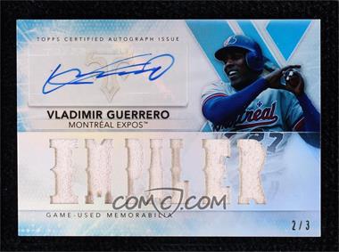 2015 Topps Triple Threads - Auto Relics - Sapphire #TTAR-VG2 - Vladimir Guerrero /3