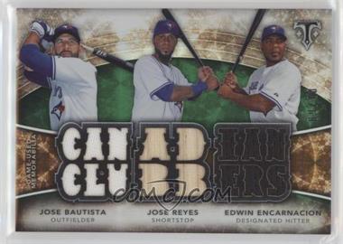 2015 Topps Triple Threads - Relic Combos - Emerald #TTRC-BRE - Edwin Encarnacion, Jose Bautista, Jose Reyes /18