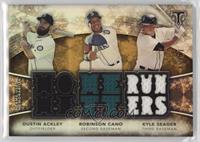 Dustin Ackley, Robinson Cano, Kyle Seager #/27