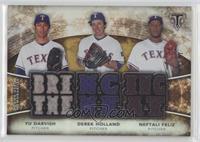 Yu Darvish, Derek Holland, Neftali Feliz #/27