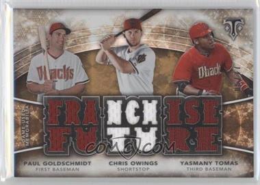 2015 Topps Triple Threads - Relic Combos - Sepia #TTRC-GOT - Yasmany Tomas, Chris Owings, Paul Goldschmidt /27
