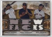 Hanley Ramirez, Pablo Sandoval, Rick Porcello #/27