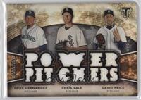 Felix Hernandez, Chris Sale, David Price #/36