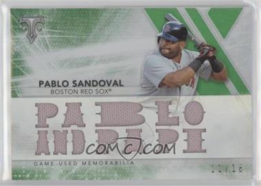 2015 Topps Triple Threads - Relics - Emerald #TTR-PS1 - Pablo Sandoval /18