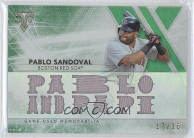 2015 Topps Triple Threads - Relics - Emerald #TTR-PS1 - Pablo Sandoval /18