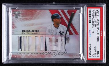 2015 Topps Triple Threads - Relics - Ruby #TTR-DJ2 - Derek Jeter /1 [PSA 10 GEM MT]