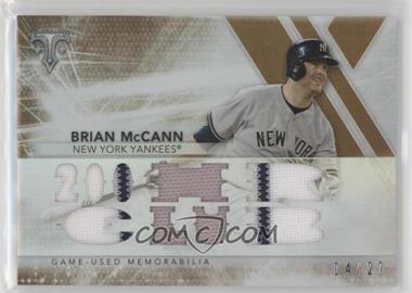 2015 Topps Triple Threads - Relics - Sepia #TTR-BM3 - Brian McCann /27