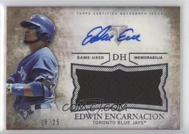 2015 Topps Triple Threads - Unity Autographed Jumbo Relics - Gold #UAJR-EEN - Edwin Encarnacion /25