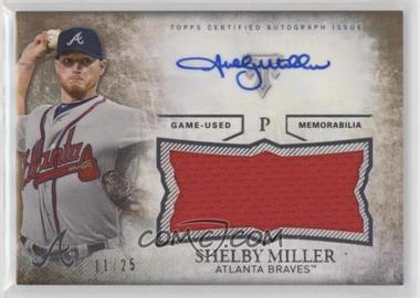 2015 Topps Triple Threads - Unity Autographed Jumbo Relics - Gold #UAJR-SMR - Shelby Miller /25