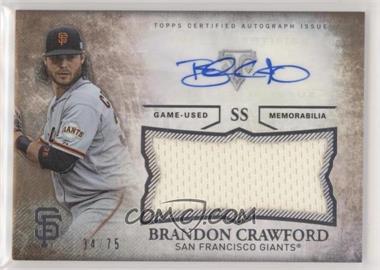 2015 Topps Triple Threads - Unity Autographed Jumbo Relics - Sepia #UAJR-BC - Brandon Crawford /75