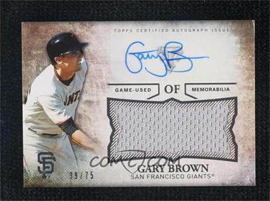 2015 Topps Triple Threads - Unity Autographed Jumbo Relics - Sepia #UAJR-GB - Gary Brown /75