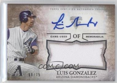 2015 Topps Triple Threads - Unity Autographed Jumbo Relics - Sepia #UAJR-LG - Luis Gonzalez /75