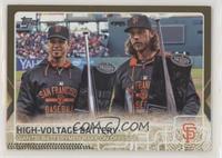 High-Voltage Battery (Giants Batterymen Rake on Offense) #/2,015