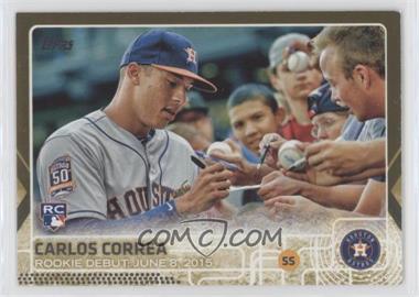 2015 Topps Update Series - [Base] - Gold #US251 - Rookie Debut - Carlos Correa /2015