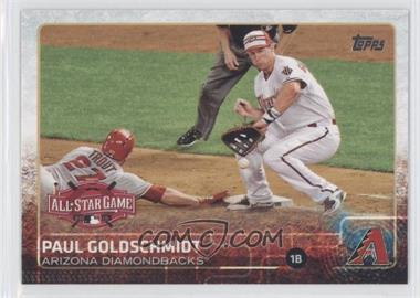 2015 Topps Update Series - [Base] #US154.1 - All-Star - Paul Goldschmidt (No Stats on Back; Mike Trout Sliding Into Base)