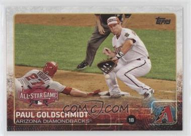2015 Topps Update Series - [Base] #US154.1 - All-Star - Paul Goldschmidt (No Stats on Back; Mike Trout Sliding Into Base)