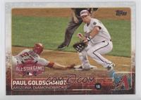 All-Star - Paul Goldschmidt (No Stats on Back; Mike Trout Sliding Into Base)