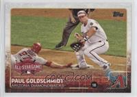 All-Star - Paul Goldschmidt (No Stats on Back; Mike Trout Sliding Into Base)