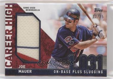 2015 Topps Update Series - Career High Jumbo Relics #CHJR-JM - Joe Mauer /25