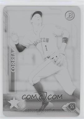 2016 Bowman - [Base] - Printing Plate Black #30 - Carlos Correa /1