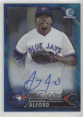 2016 Bowman - Chrome Prospect Autographs - Blue Refractor #CPA-AA - Anthony Alford /150