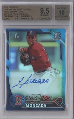 2016 Bowman - Chrome Prospect Autographs - Blue Refractor #CPA-YM - Yoan Moncada /150 [BGS 9.5 GEM MINT]