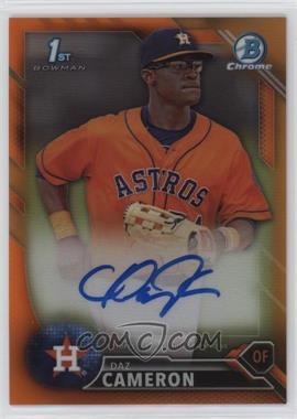 2016 Bowman - Chrome Prospect Autographs - Orange Refractor #CPA-DC - Daz Cameron /25