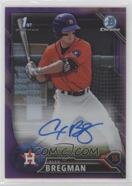 2016 Bowman - Chrome Prospect Autographs - Purple Refractor #CPA-AB - Alex Bregman /250