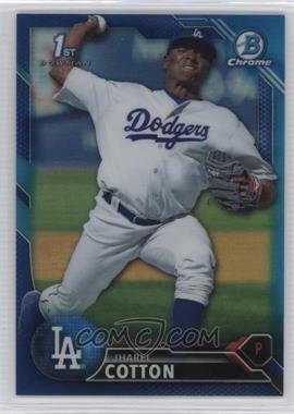 2016 Bowman - Chrome Prospects - Blue Refractor #BCP26 - Jharel Cotton /150