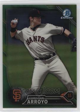 2016 Bowman - Chrome Prospects - Green Refractor #BCP134 - Christian Arroyo /99