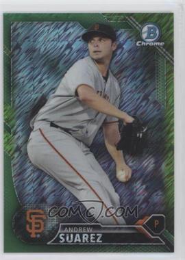 2016 Bowman - Chrome Prospects - Green Shimmer Refractor #BCP45 - Andrew Suarez /99