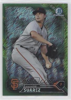 2016 Bowman - Chrome Prospects - Green Shimmer Refractor #BCP45 - Andrew Suarez /99