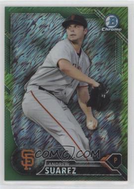 2016 Bowman - Chrome Prospects - Green Shimmer Refractor #BCP45 - Andrew Suarez /99