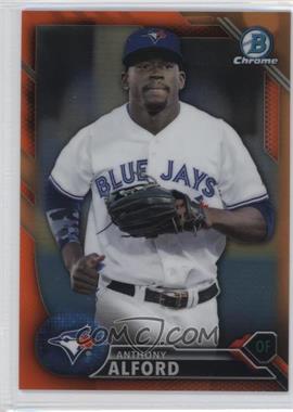 2016 Bowman - Chrome Prospects - Orange Refractor #BCP59 - Anthony Alford /25