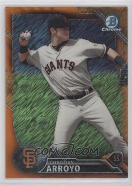 2016 Bowman - Chrome Prospects - Orange Shimmer Refractor #BCP134 - Christian Arroyo /25