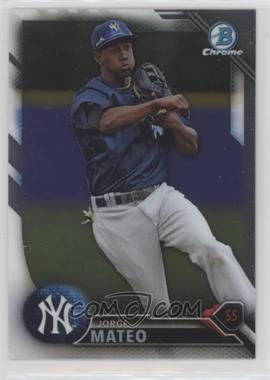 2016 Bowman - Chrome Prospects #BCP94 - Jorge Mateo