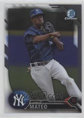 2016 Bowman - Chrome Prospects #BCP94 - Jorge Mateo