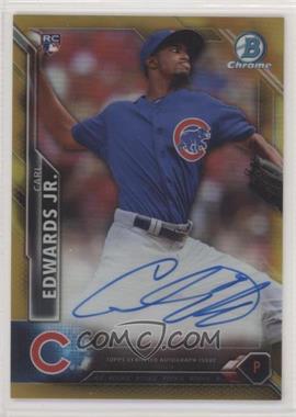 2016 Bowman - Chrome Rookie Autographs - Gold Refractor #CRA-CE - Carl Edwards Jr. /50