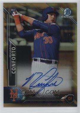 2016 Bowman - Chrome Rookie Autographs - Gold Refractor #CRA-MC - Michael Conforto /50