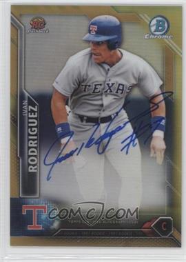 2016 Bowman - Chrome Rookie Recollections Autographs - Gold Refractor #RRA-IR - Ivan Rodriguez /50