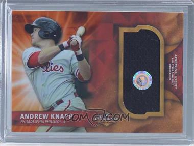 2016 Bowman Chrome - 2015 AFL Fall Stars Game Relics - Orange Refractor #AFLR-AK - Andrew Knapp /25