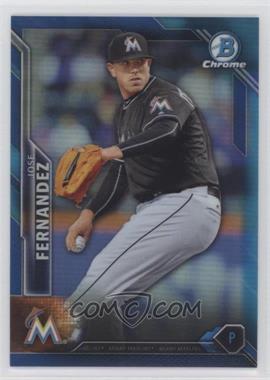 2016 Bowman Chrome - [Base] - Blue Refractor #9 - Jose Fernandez /150