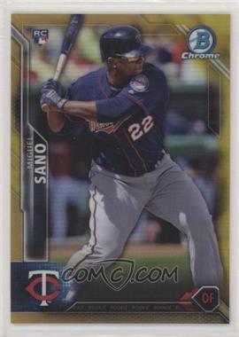 2016 Bowman Chrome - [Base] - Gold Refractor #27 - Miguel Sano /50 [EX to NM]